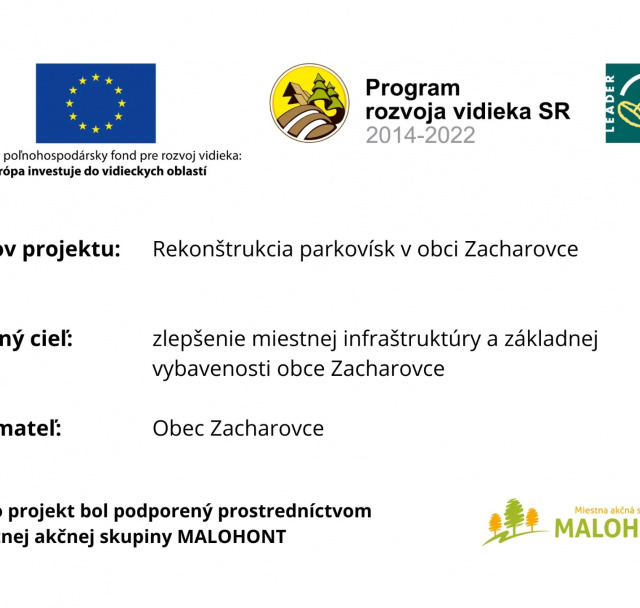 Rekonštrukcia parkovísk v obci Zacharovce